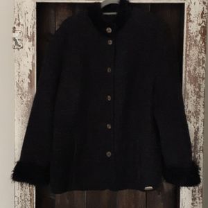 Giesswein Black Boiled Wool Jacket